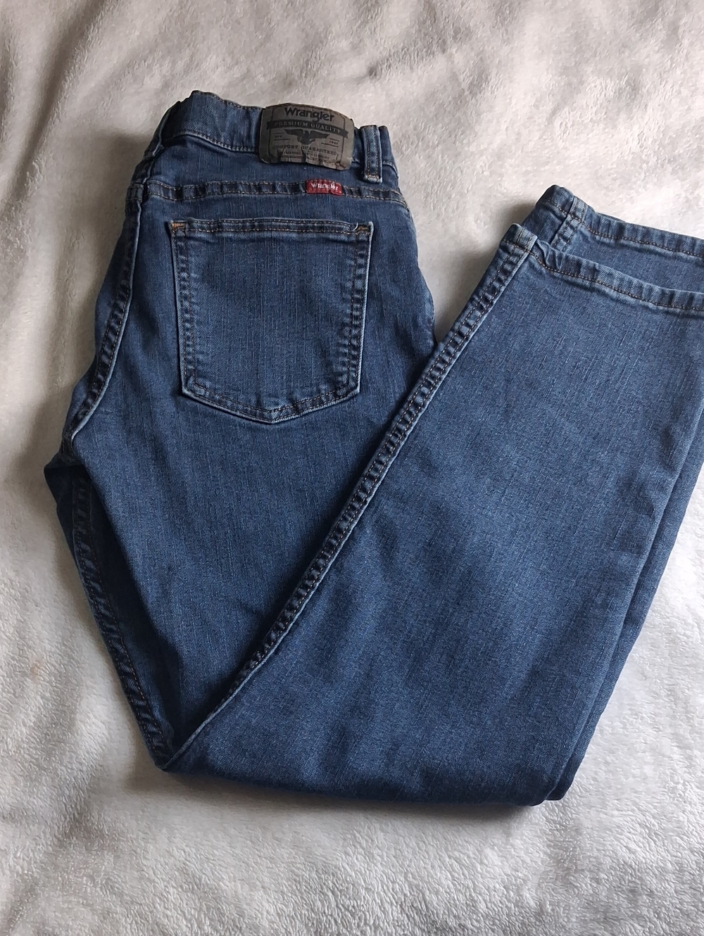 Size 14 Wrangler Kid's Classic Straight Blue Jeans